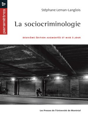 cover image of La sociocriminologie, 2e édition